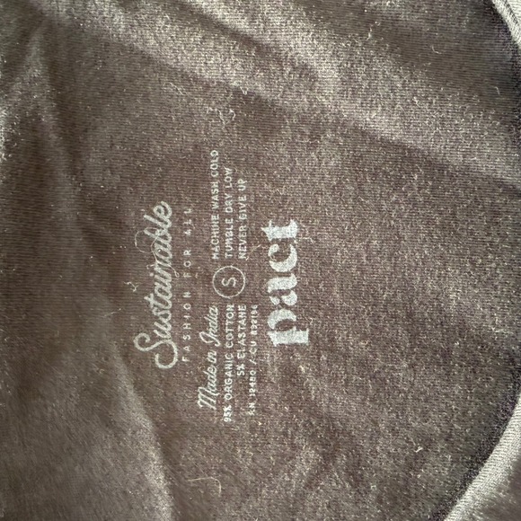 Pact Womens Organic Cotton Tie Front Midi T-Shirt Dress Black Small Sleeveless - Picture 3 of 5